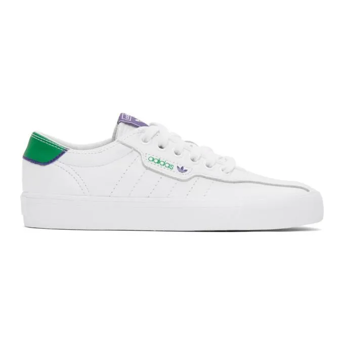 adidas Originals White and Green Love Set Super Sneakers