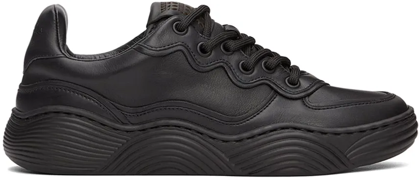 ALAÃA Black Calfskin Wave Sneakers