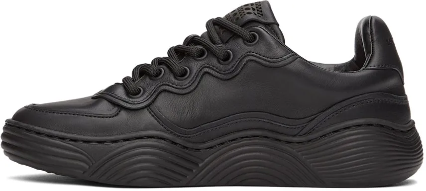 ALAÃA Black Calfskin Wave Sneakers