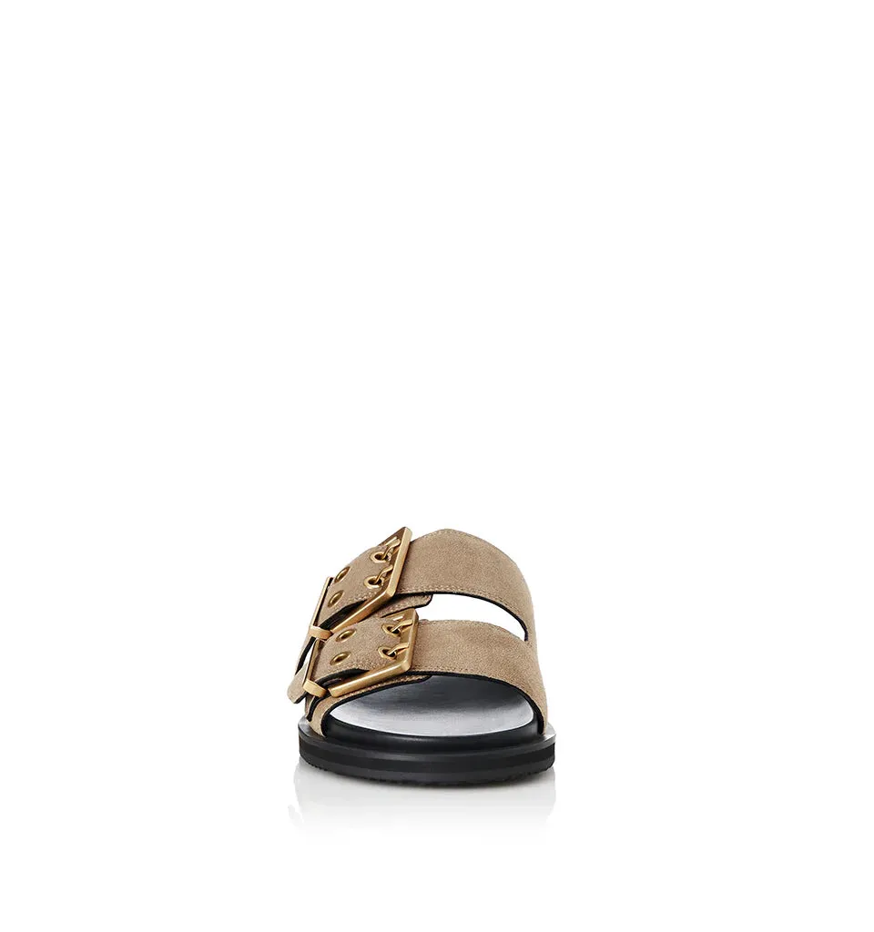 ALIAS MAE Womens Patterson Leather Sandals - Natural Suede