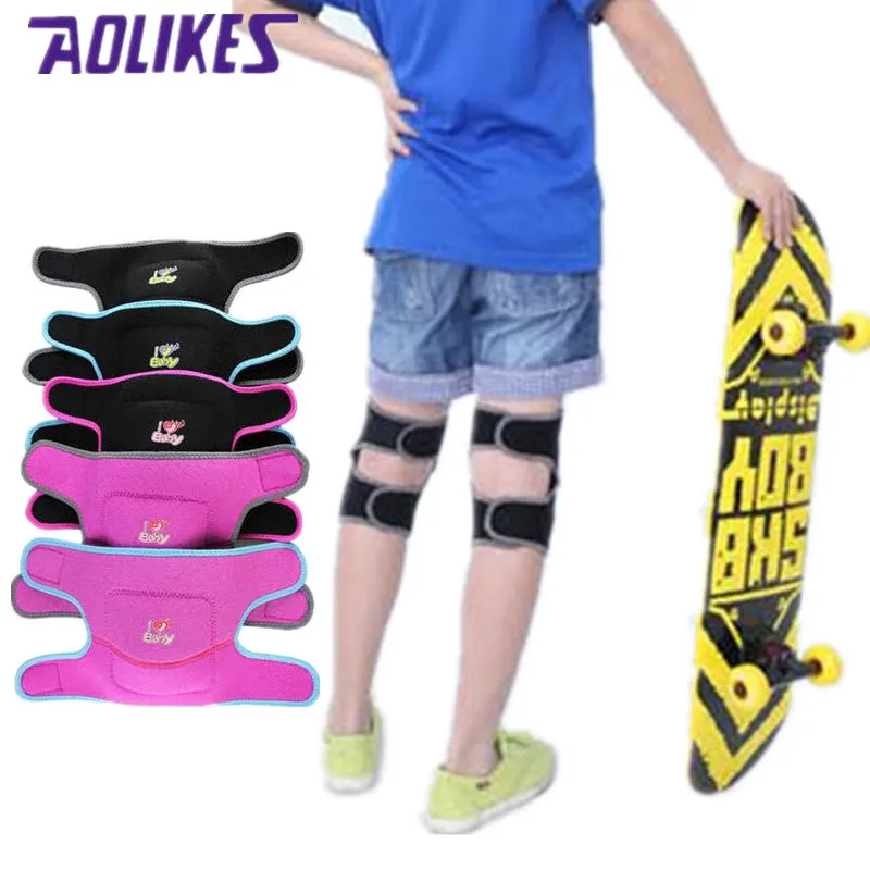 AOLIKES 1 Pair Kids Sports Kneepads Crawling Safety Children Dance Knee Support Football Basketball Volleyball Knee Pads