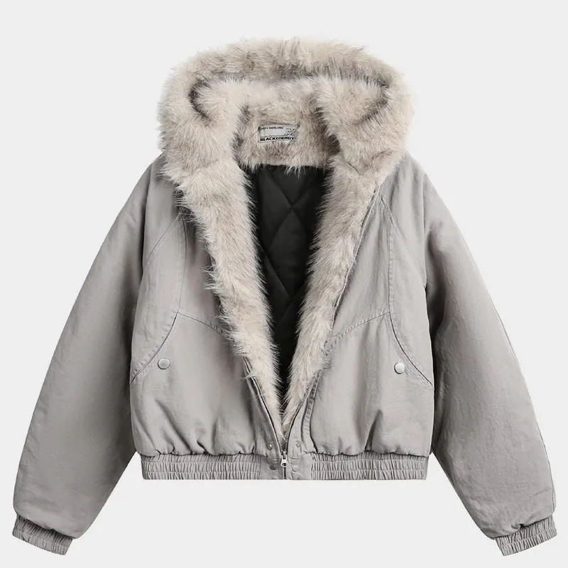 Arctic Luxe | Fur-Lined Hoodie Jacket