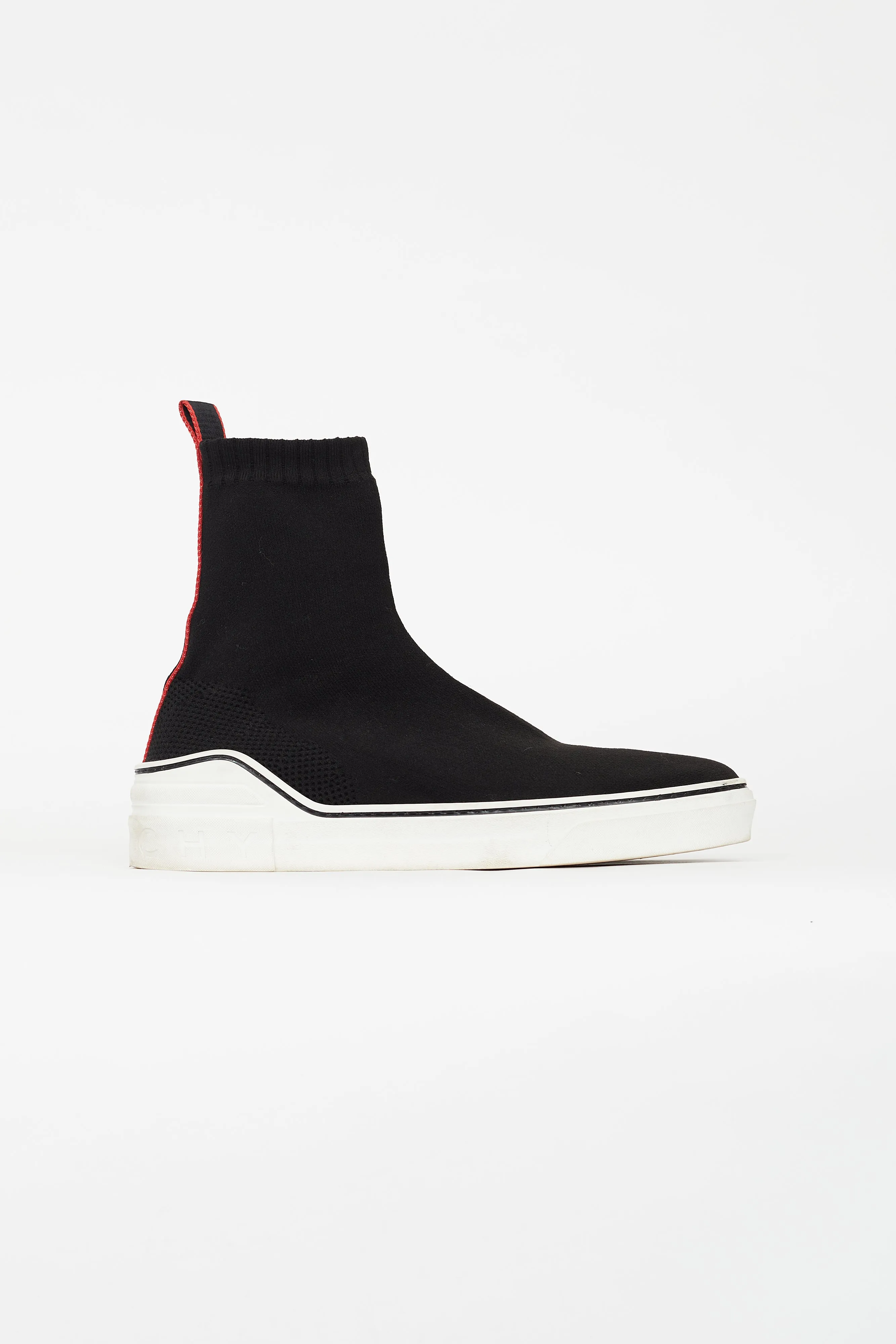Black Sock Knit George V Sneaker