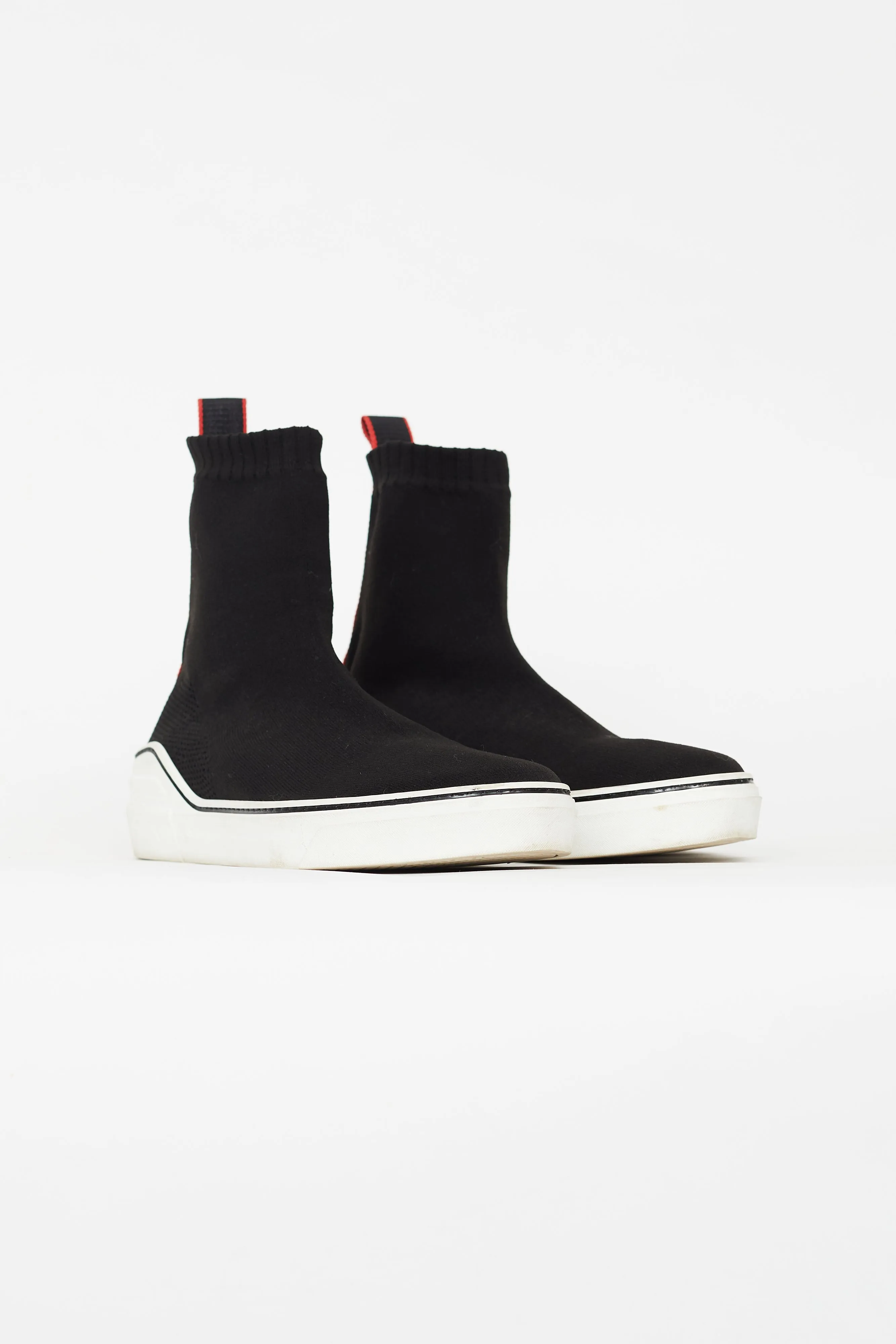 Black Sock Knit George V Sneaker
