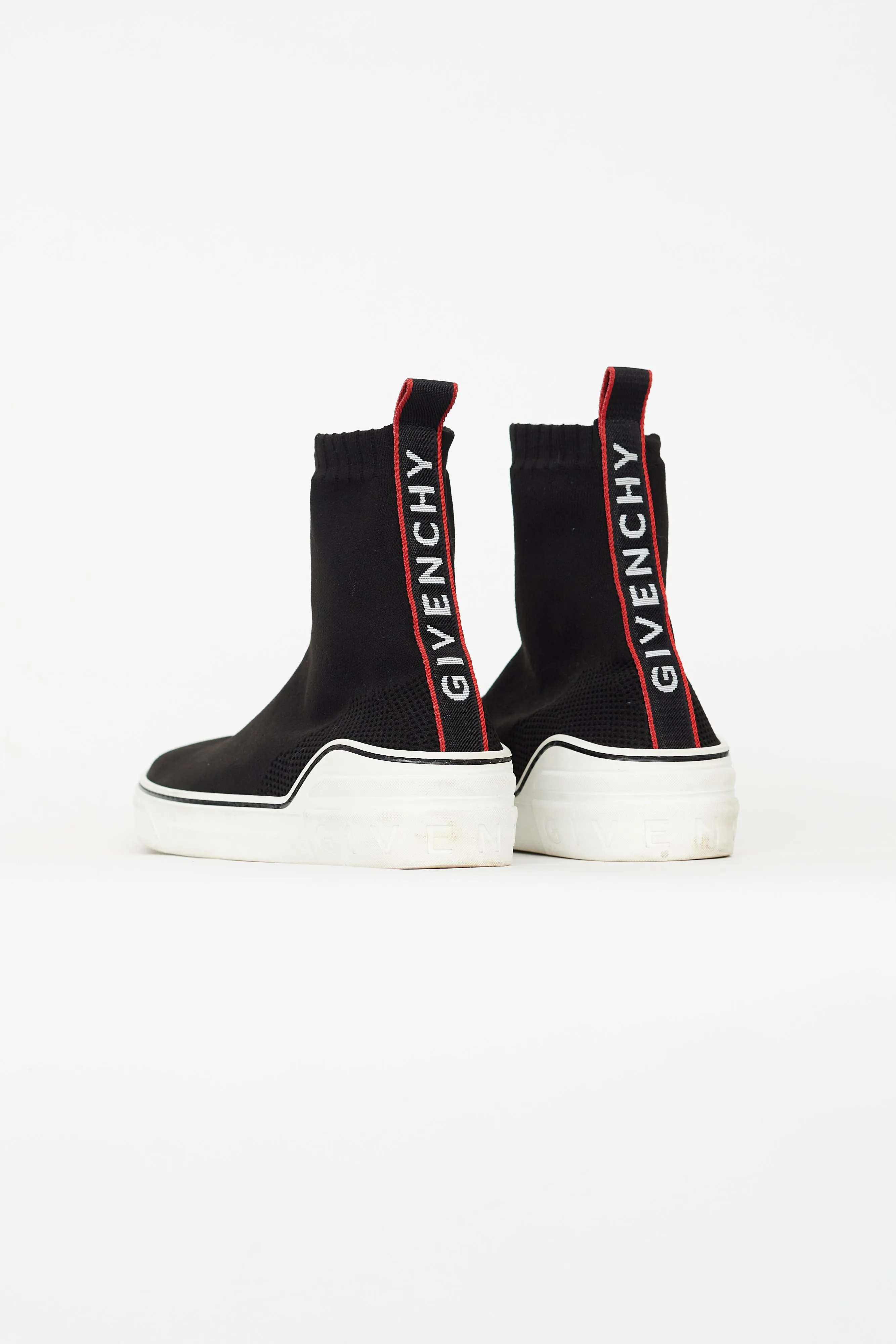 Black Sock Knit George V Sneaker