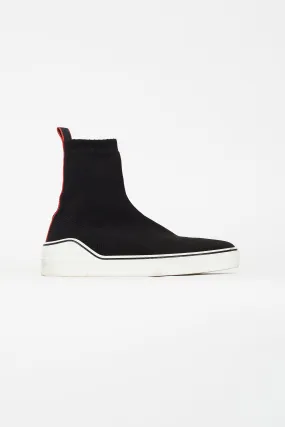 Black Sock Knit George V Sneaker