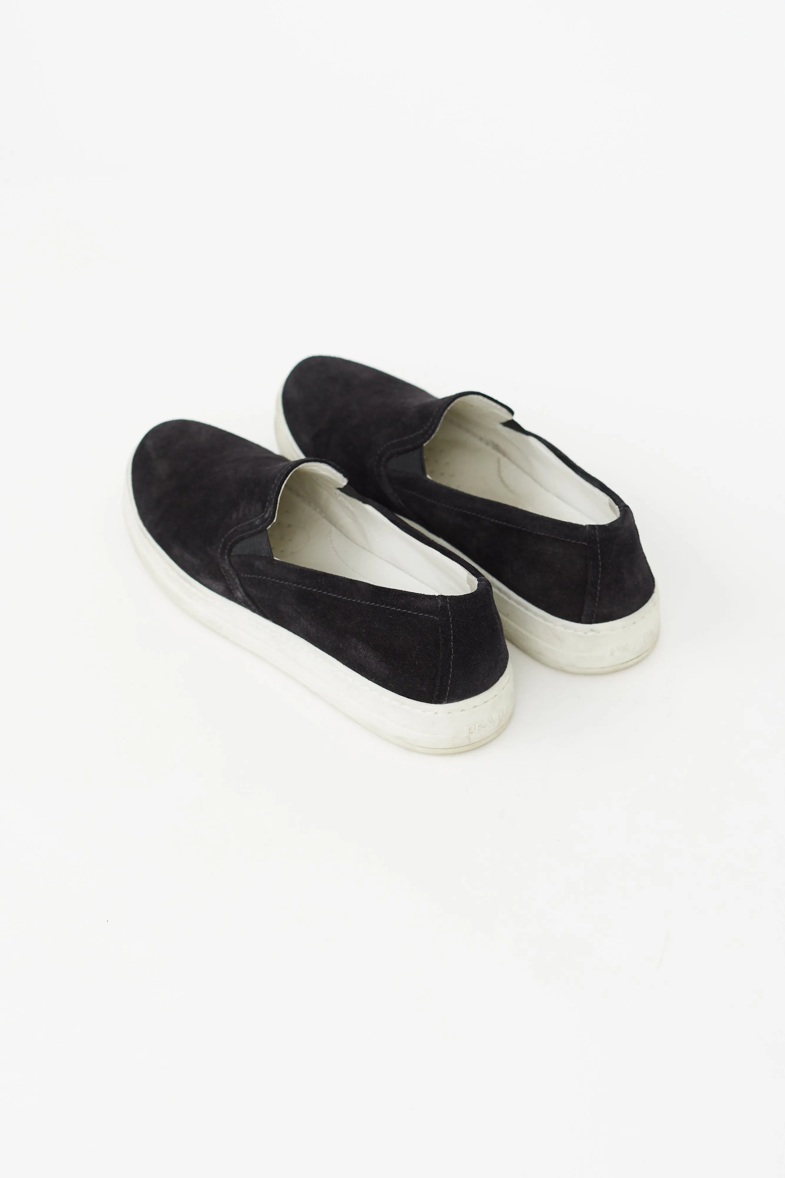 Black Suede Slip On Sneaker