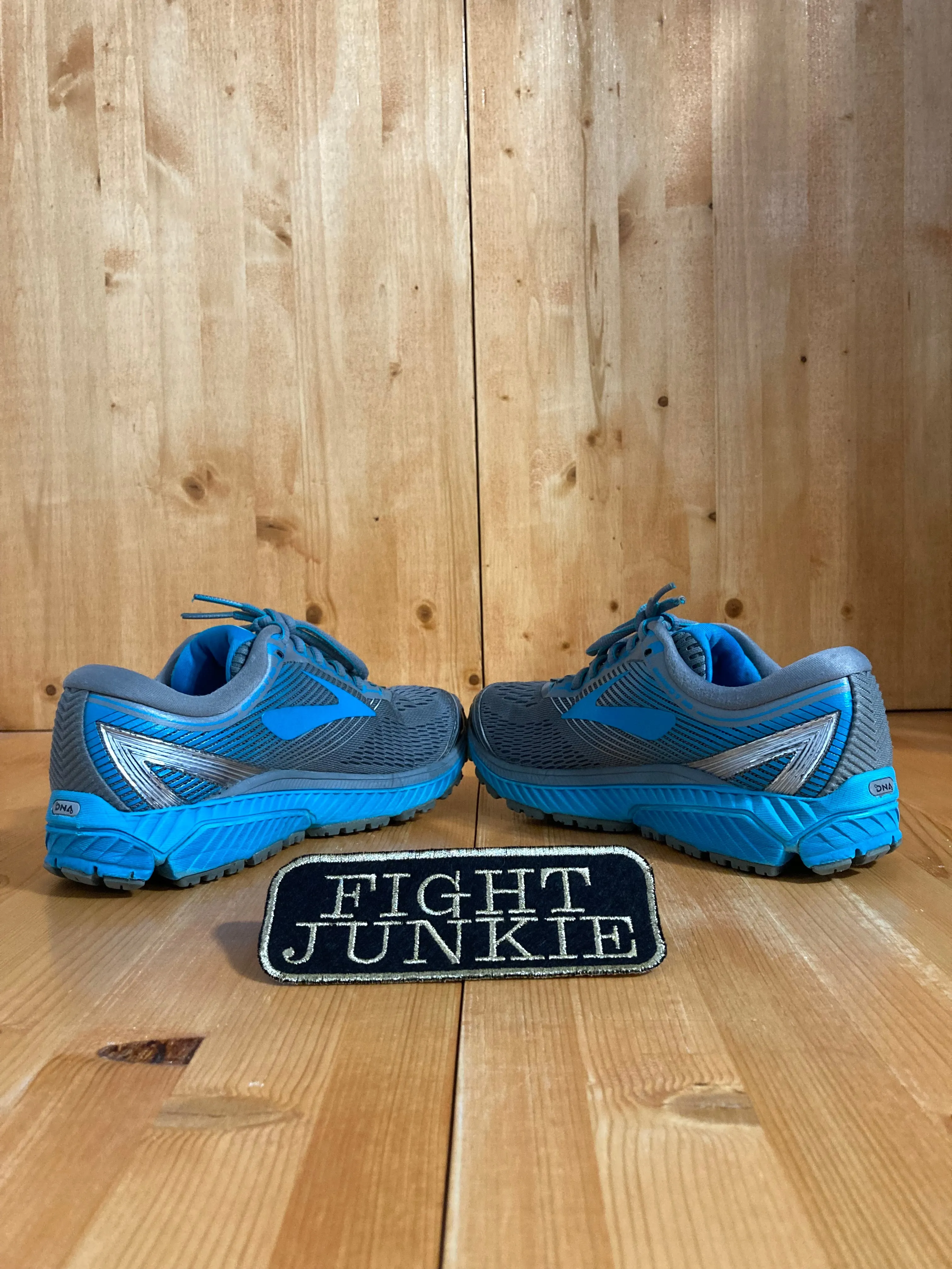 BROOKS GHOST 10 Women Size 6.5B Athletic Running Shoes Sneakers Gray & Blue 1202461B038