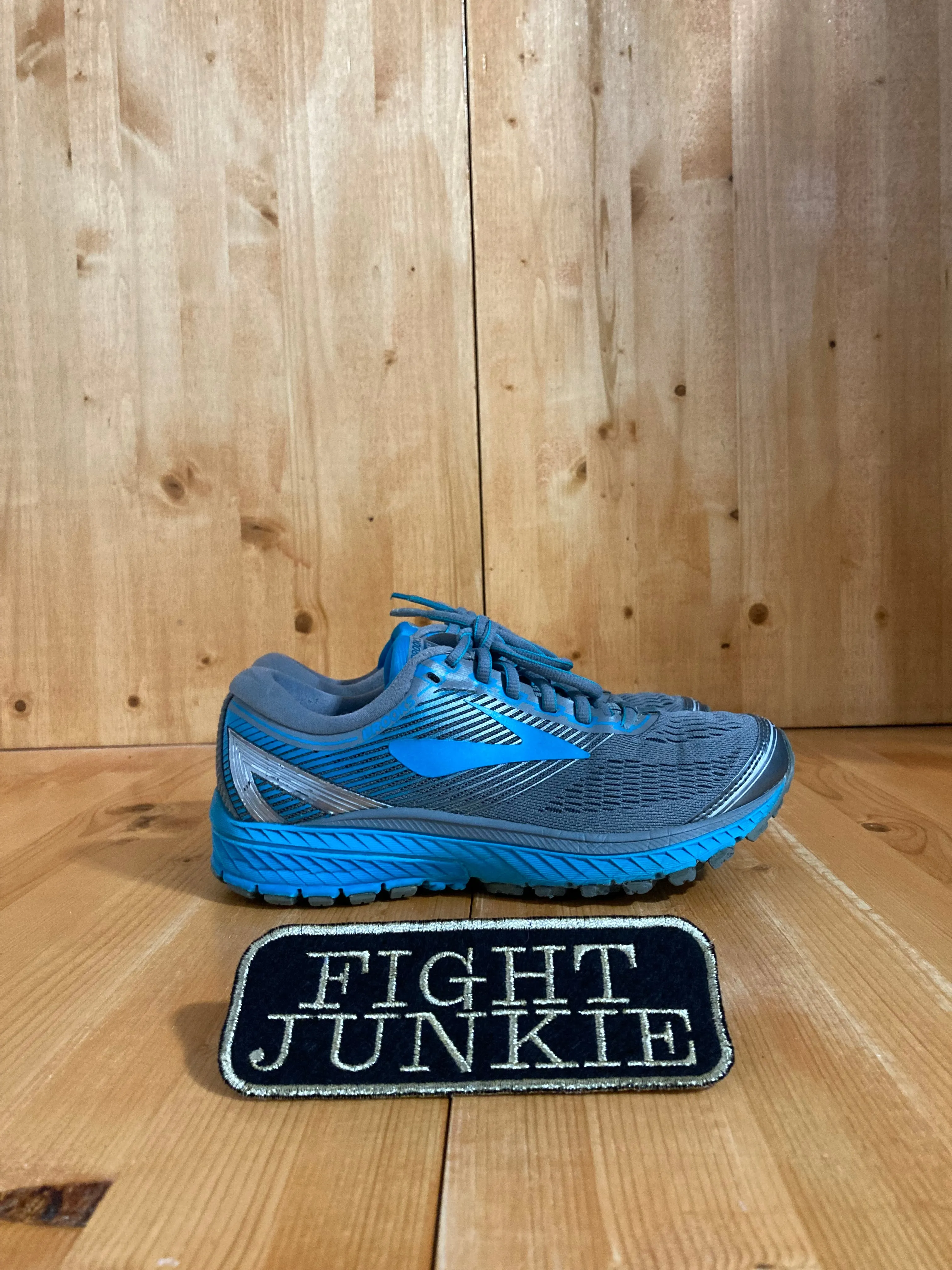 BROOKS GHOST 10 Women Size 6.5B Athletic Running Shoes Sneakers Gray & Blue 1202461B038