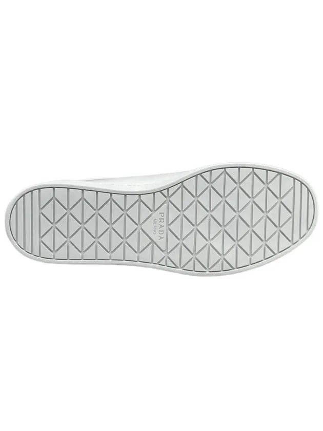 Brushed Leather Low-Top Sneakers White