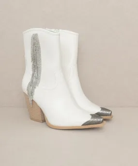 Chic Rhinestone Fringe Fashion Shoes Boots
