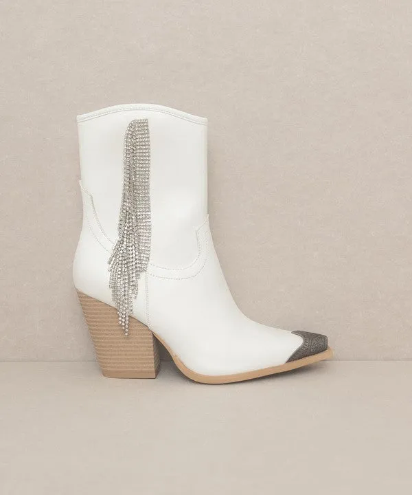 Chic Rhinestone Fringe Fashion Shoes Boots