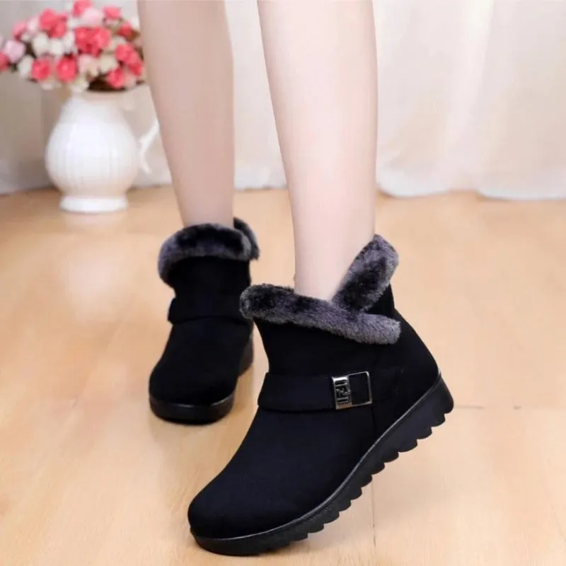 Cuzcare Orthopedic Women Boots Super Warm Fur Lined Comfortable Winter Boots