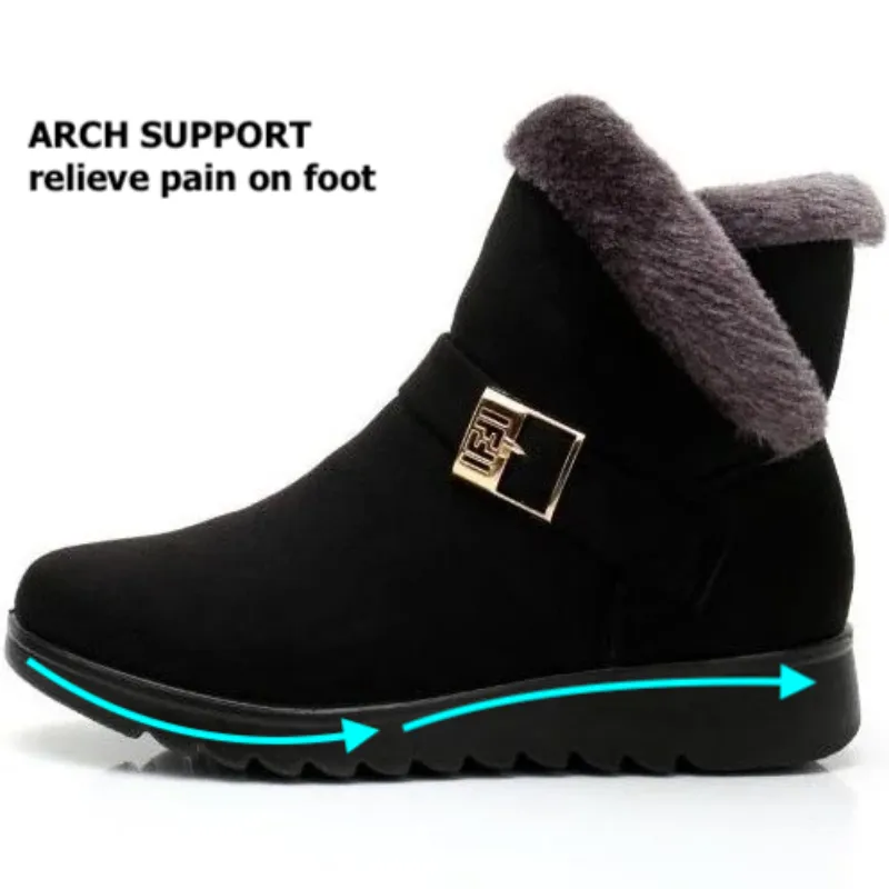 Cuzcare Orthopedic Women Boots Super Warm Fur Lined Comfortable Winter Boots