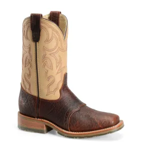 Double H Men's 11" Domestic Bison Wide Square Toe ICE™ Roper - Brown DH4305