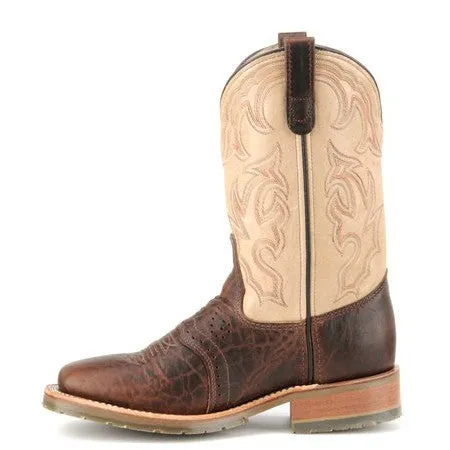 Double H Men's 11" Domestic Bison Wide Square Toe ICE™ Roper - Brown DH4305
