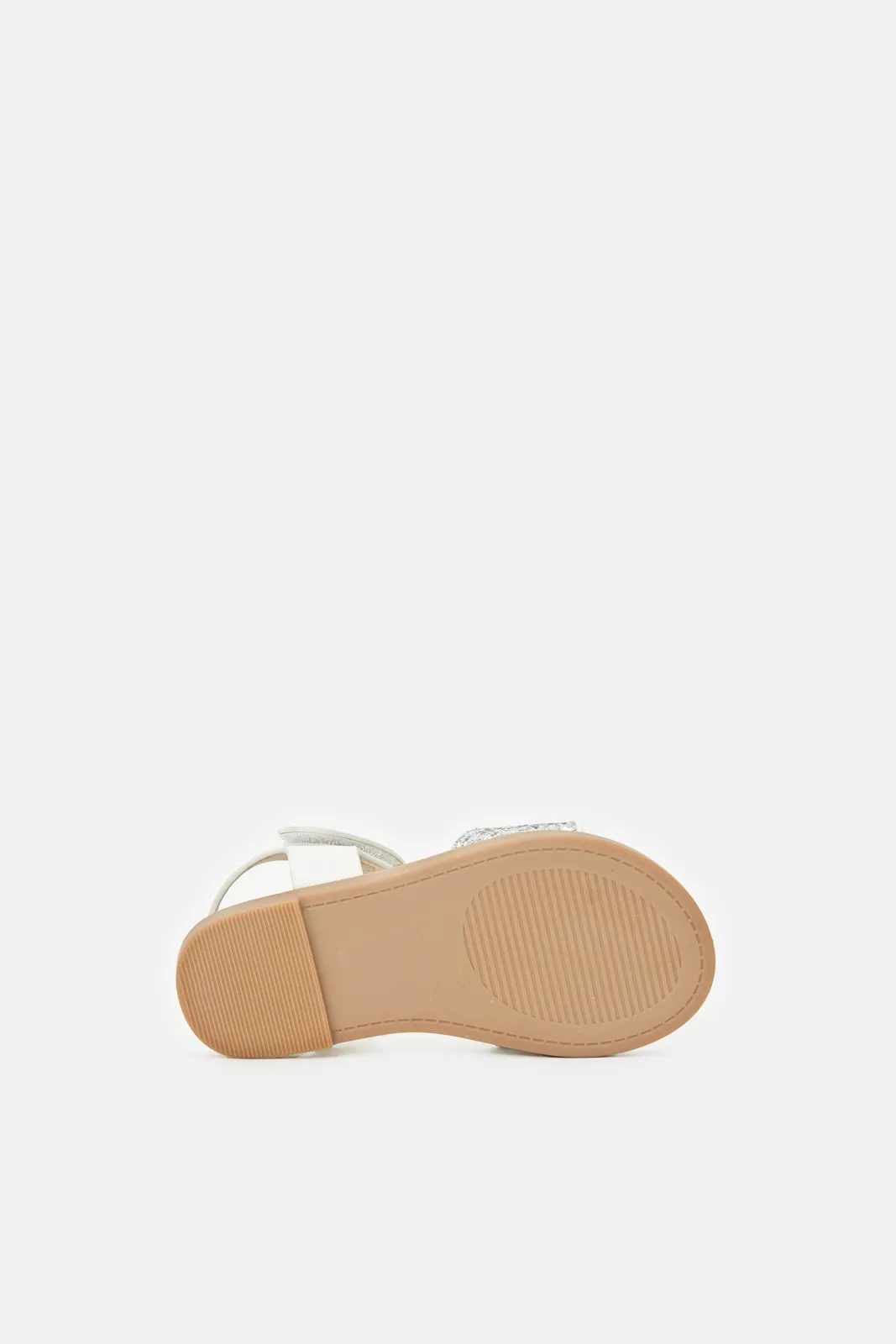 Infant Girls Cream Glitter Sandals