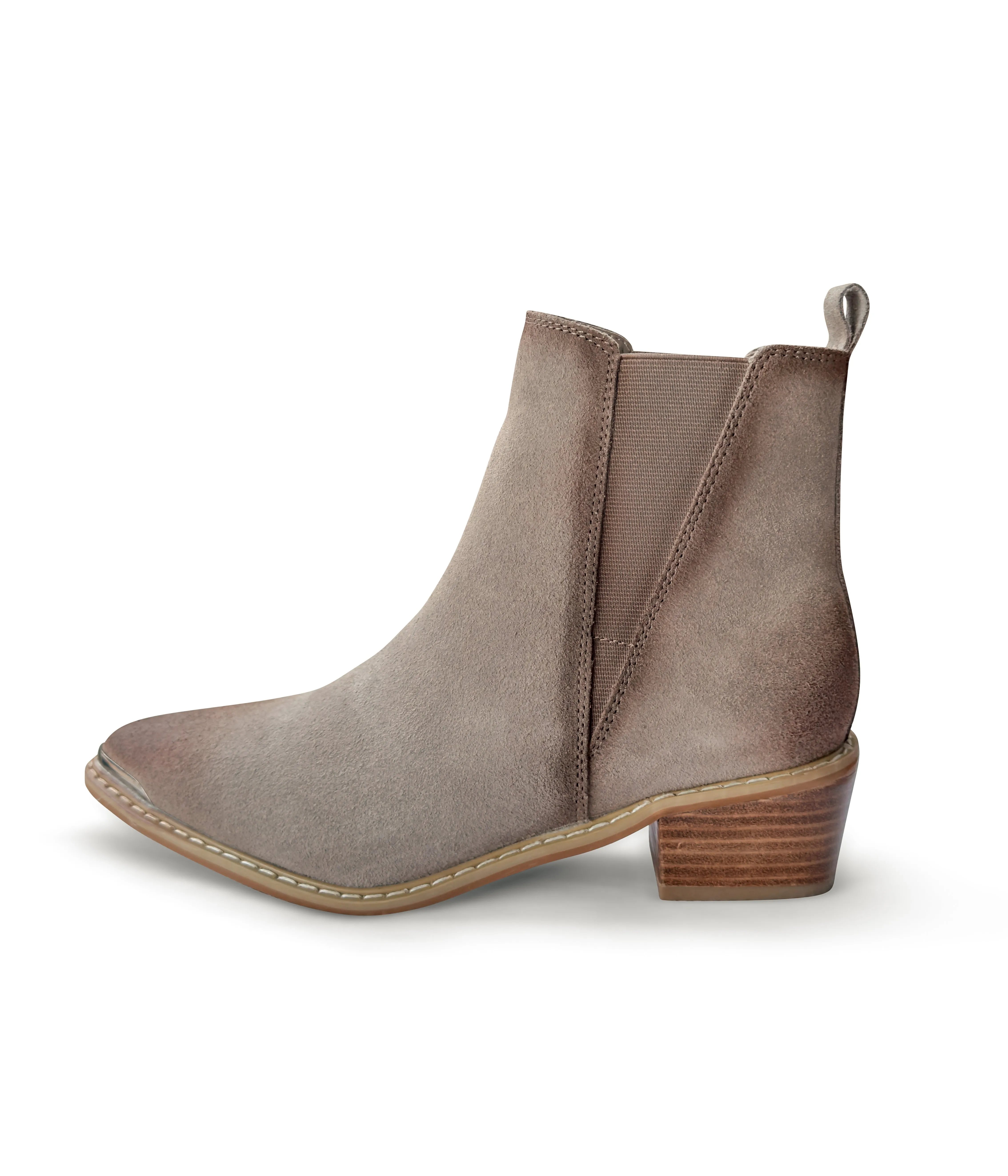 ONLINE EXCLUSIVE Wylie Suede Ankle Boot in Taupe
