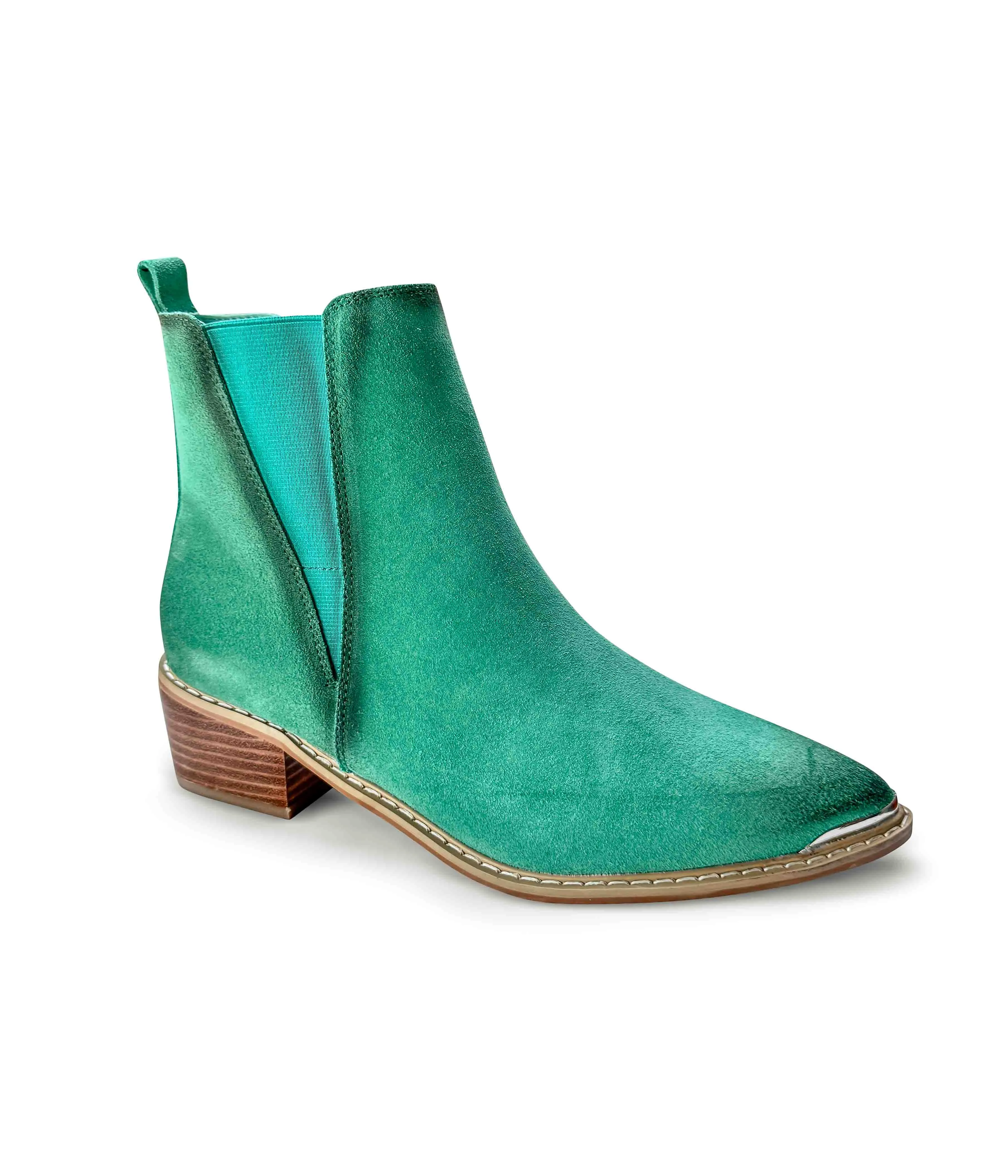 ONLINE EXCLUSIVE Wylie Suede Ankle Boot in Teal