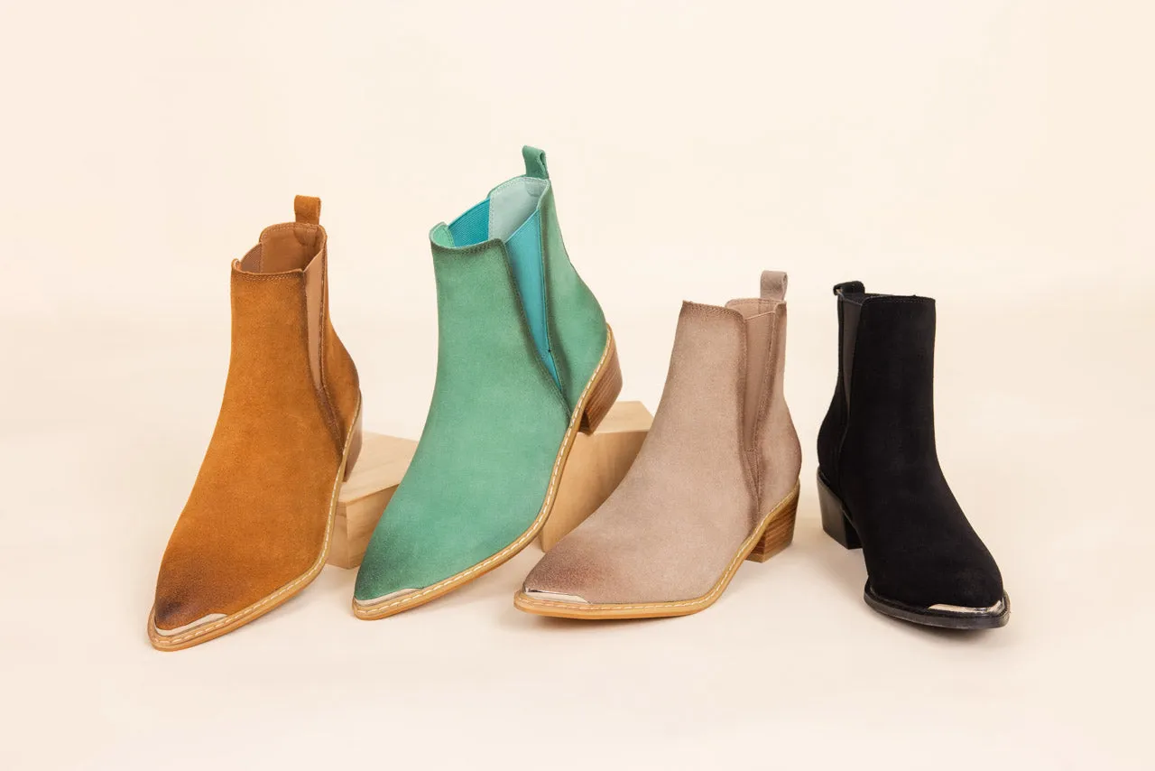 ONLINE EXCLUSIVE Wylie Suede Ankle Boot in Teal