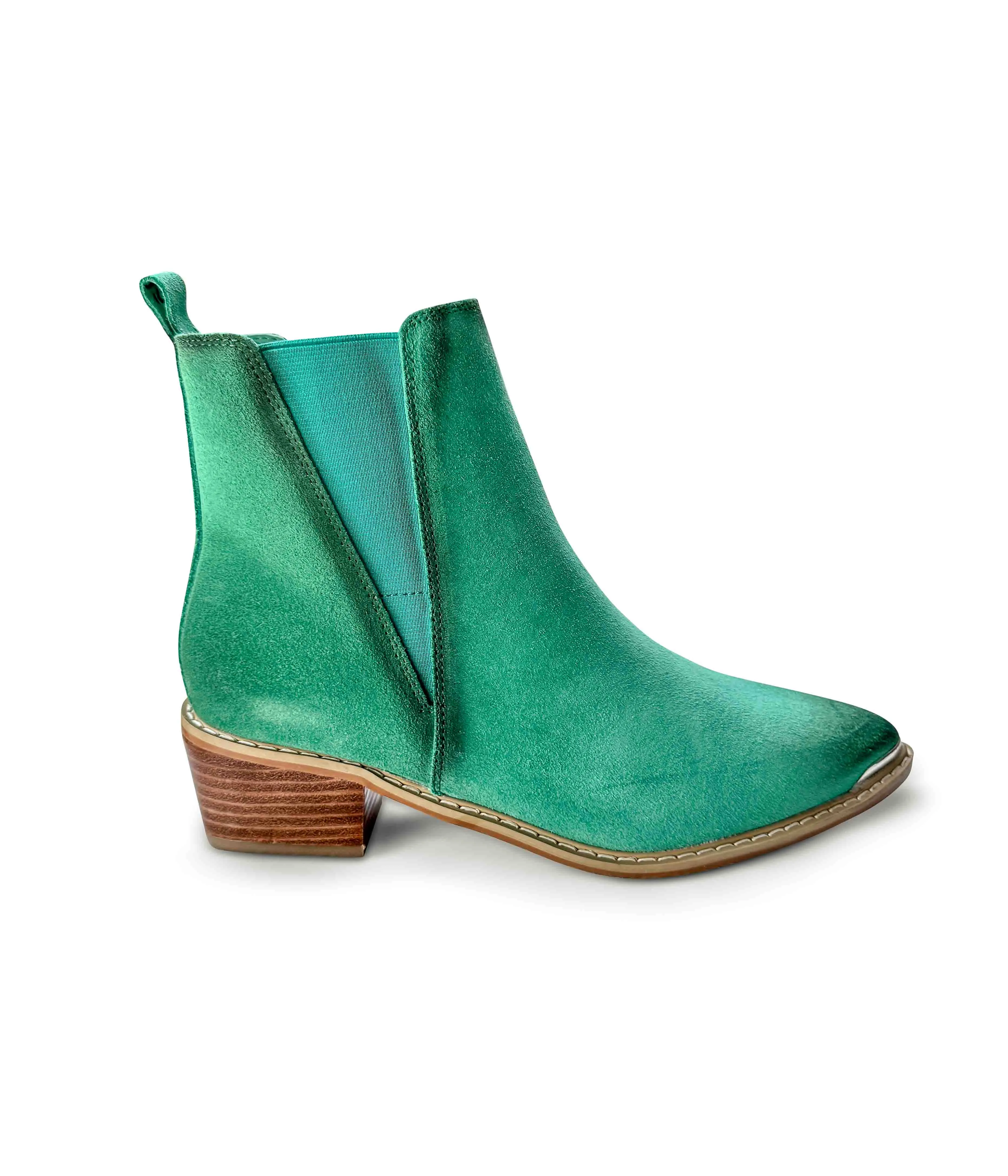 ONLINE EXCLUSIVE Wylie Suede Ankle Boot in Teal