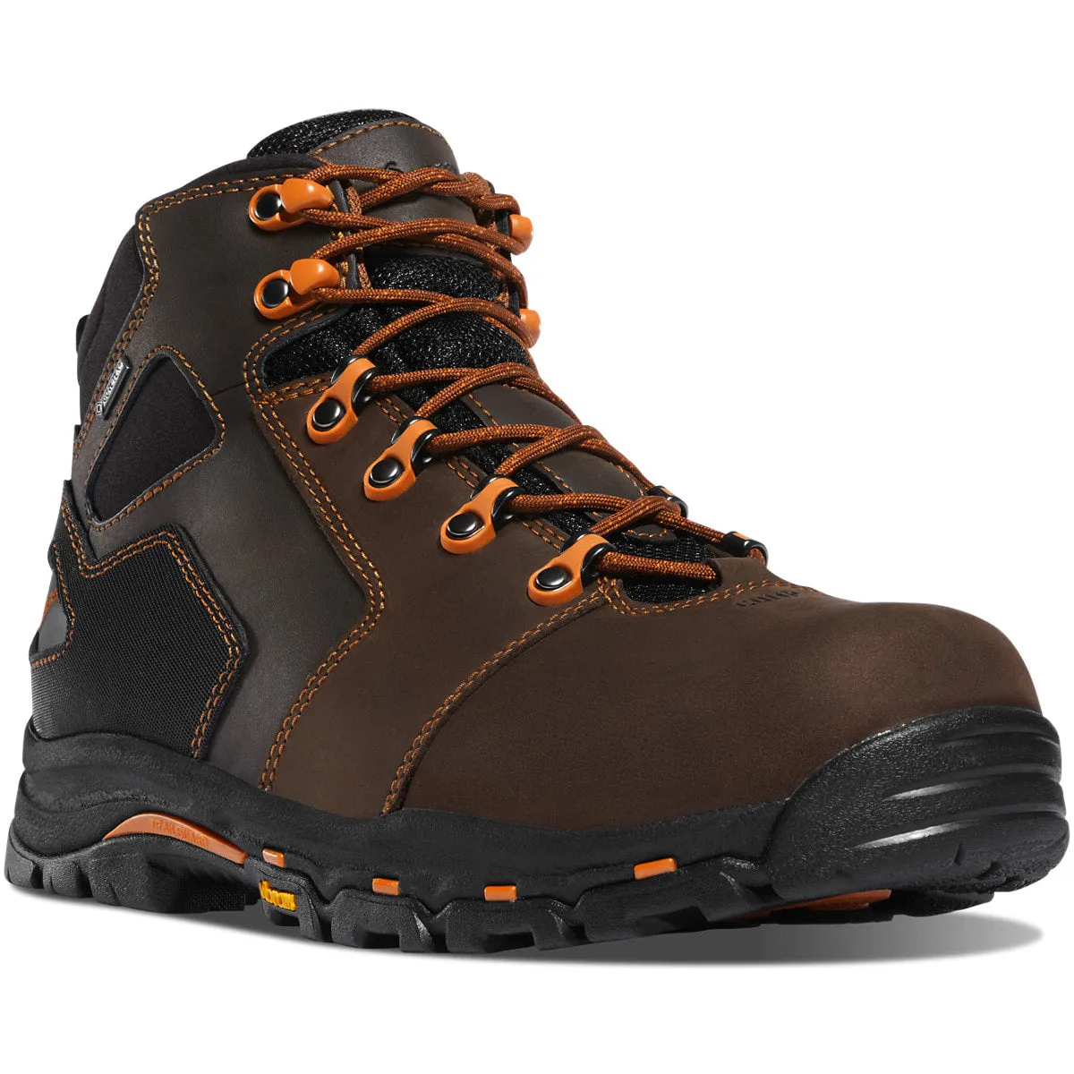 Professional Danner Vicious 4.5" Brown/Orange Waterproof Work Boots with Safety Toe