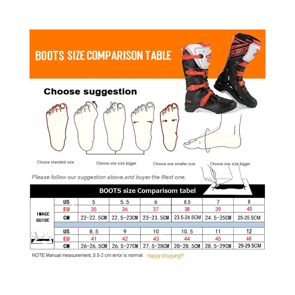 TIGER Motocross Motorcycle Sports Protective Boots T2 for Men - 863377