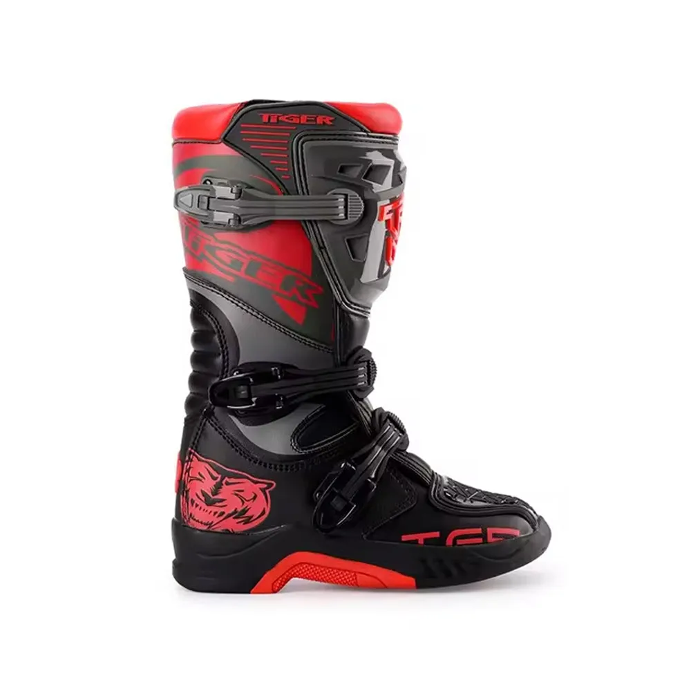 Tiger Racing T2 Motorcycle Motocross Boots Black/Gray - 863375
