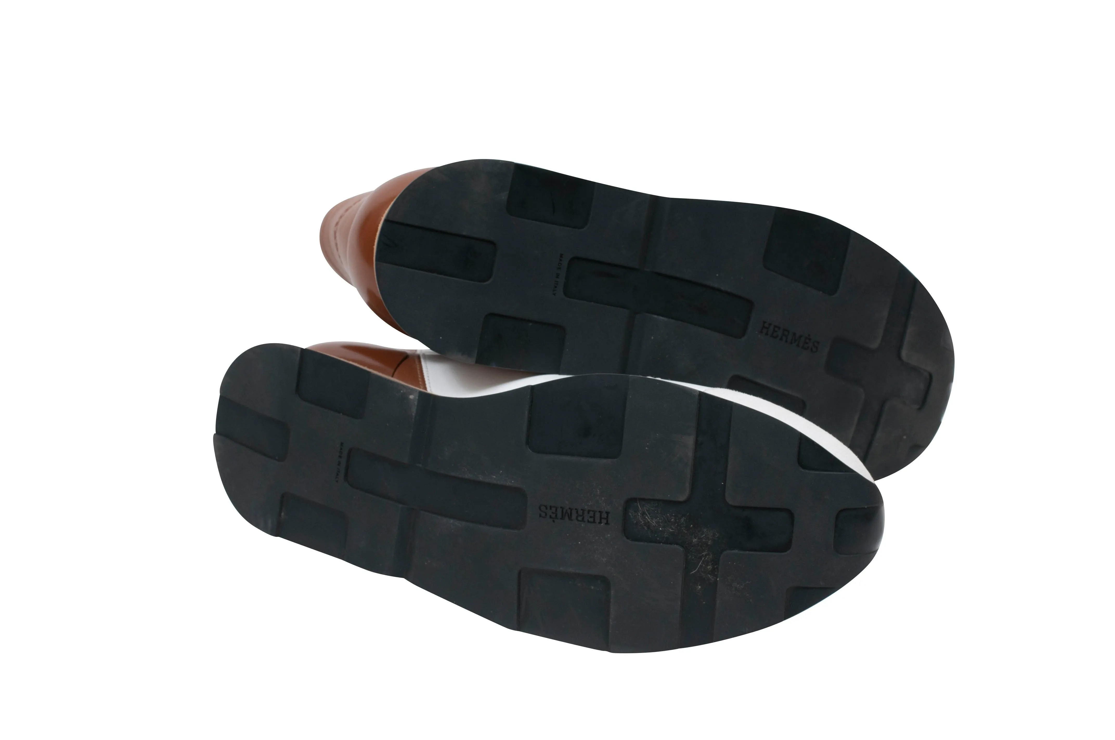 White & Brown Low Top Miles Sneakers
