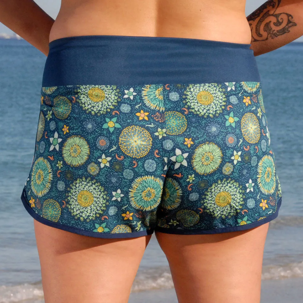 Women's Cute Butt Boardies: In Bloom