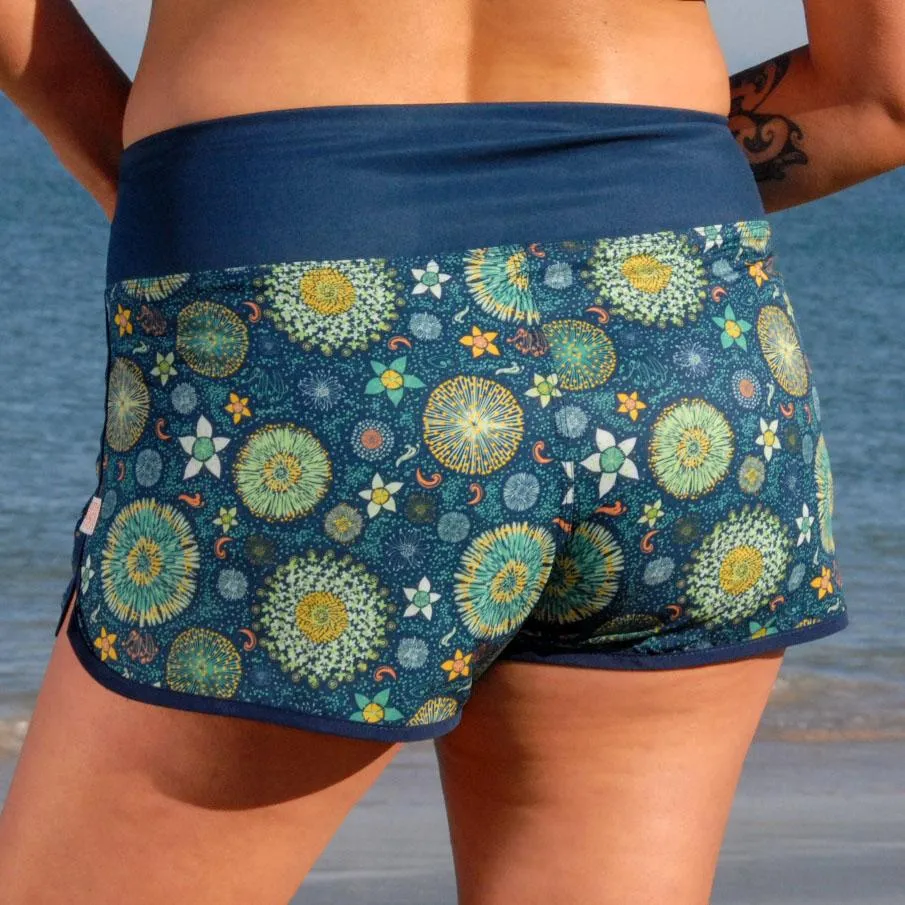 Women's Cute Butt Boardies: In Bloom